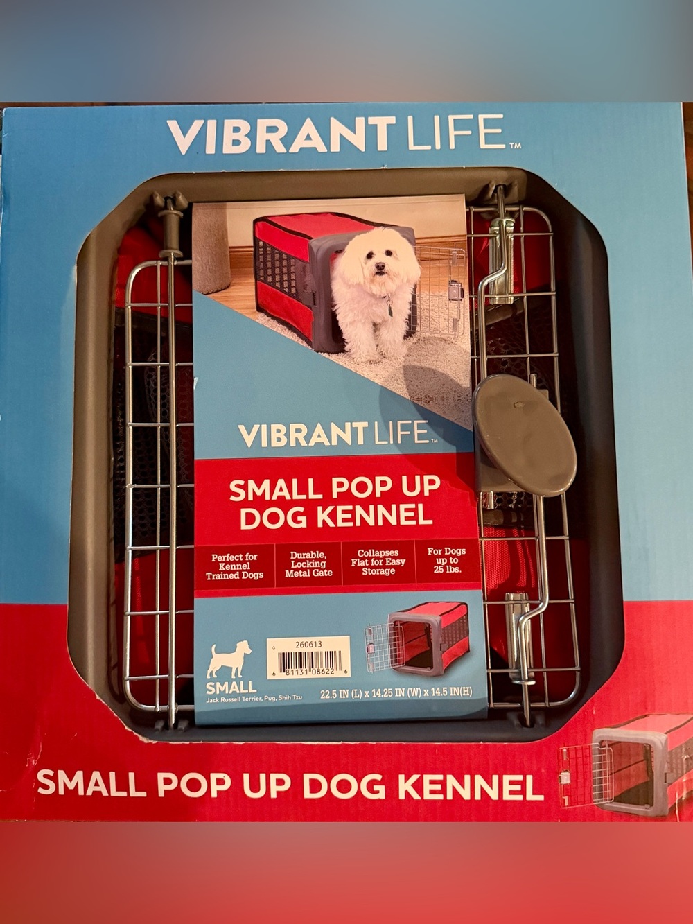 Vibrant Small Pop Up Dog Kennel - Red